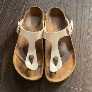 Birkenstock Gizeh Birko-flor pearl white size 37